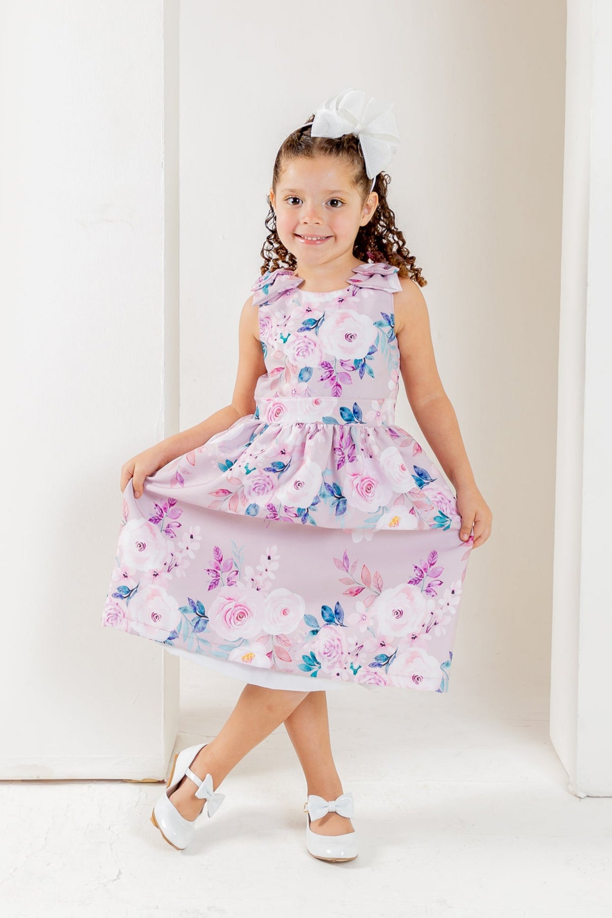 Vestido Giovanna Floral Rosa